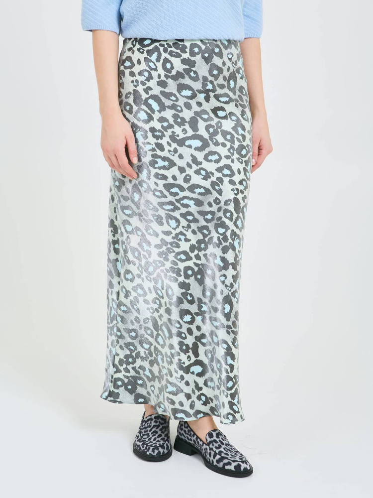 ЮБКА STERN макси с анималистичным принтом и мягко расклешенным силуэтом